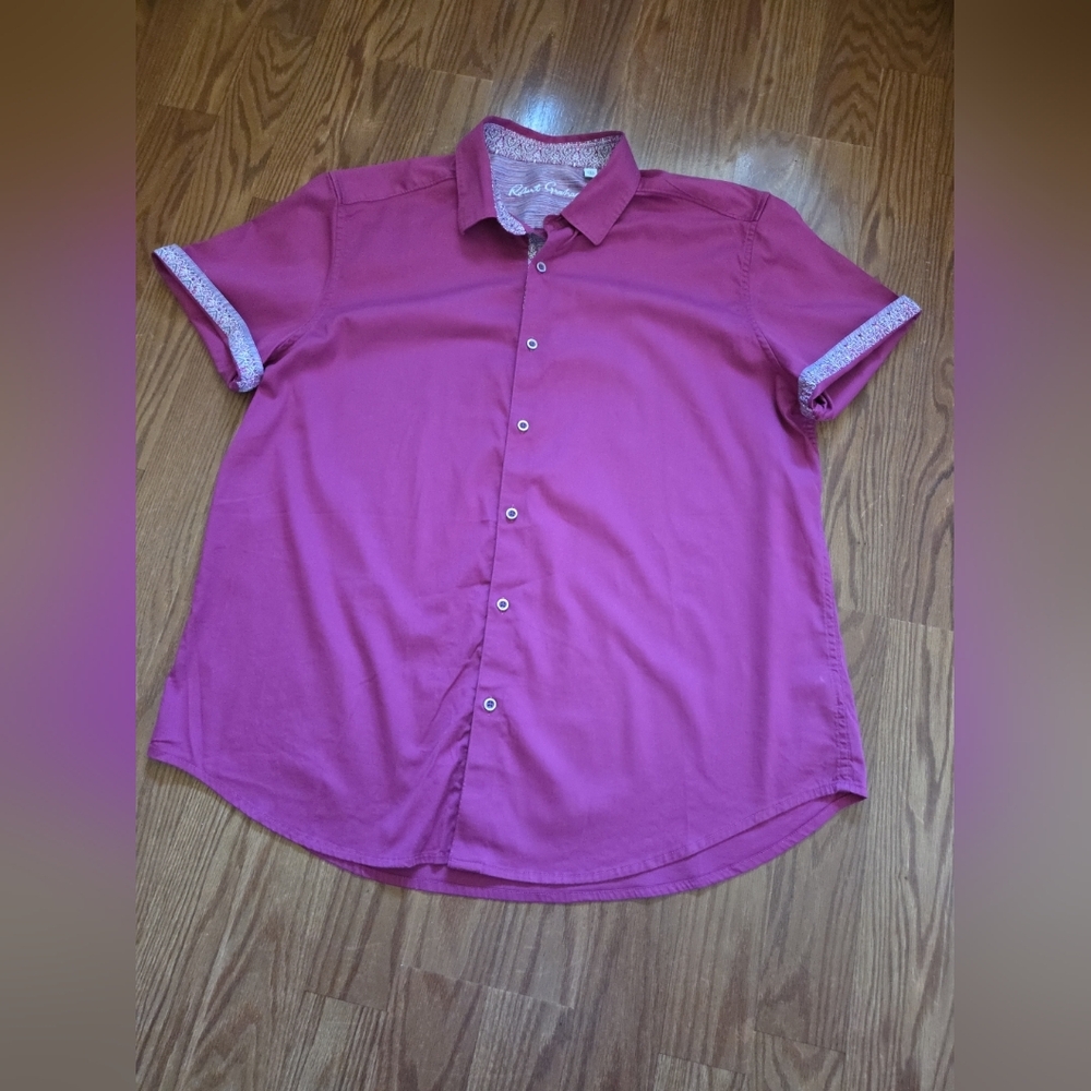 Robert Graham‎ Short Sleeve Shirt 3xl Fuchsia